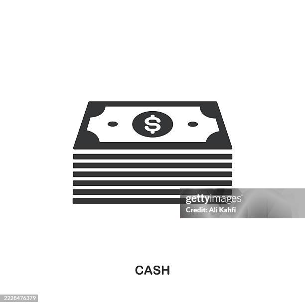 cash glyph solid icon. solid icon that can be applied anywhere, simple, pixel perfect and modern style. - bank statement computer stock illustrations
