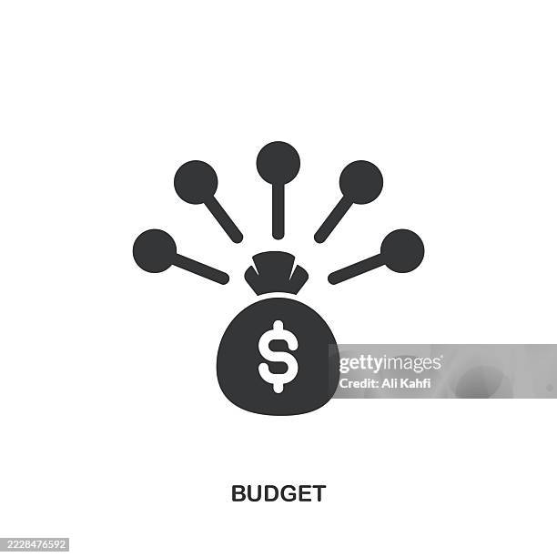 budget glyph solid icon. solid icon that can be applied anywhere, simple, pixel perfect and modern style. - cost control stock illustrations