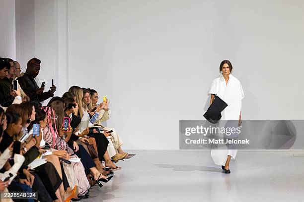 Model walks the runway at the Freya Dalsjo show during Copenhagen Fashion Week SS26 on August 04, 2025 in Copenhagen, Denmark.