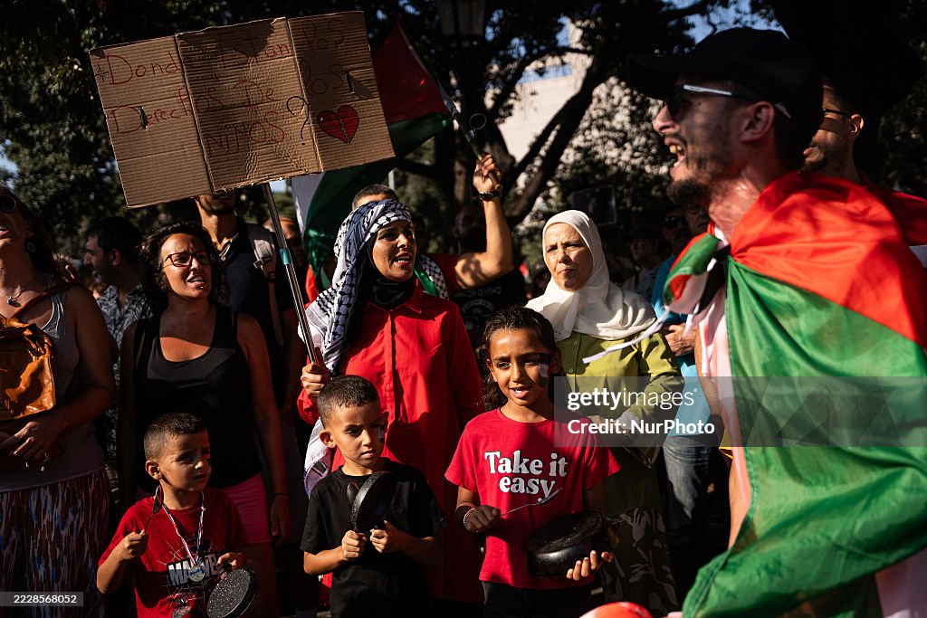 Global Movement To Gaza: Demonstration In Barcelona, Spain