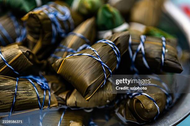 rice dumpling - duanwu festival stock pictures, royalty-free photos & images