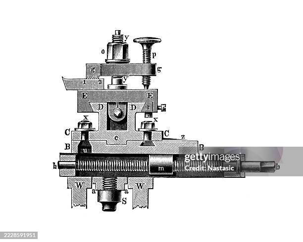 hand support lathe - cnc machine stock illustrations