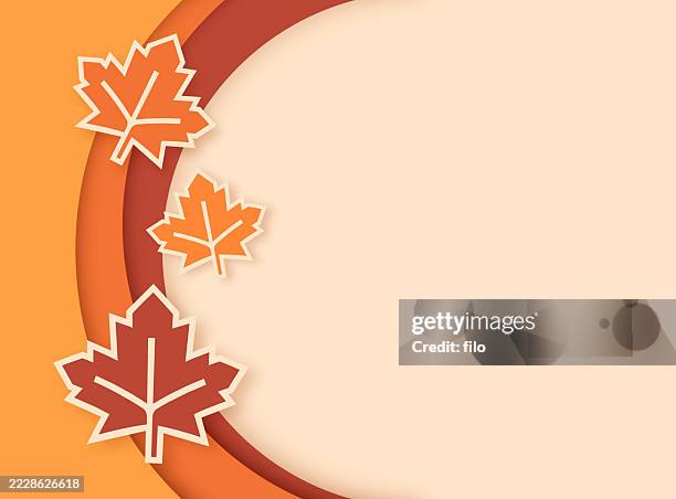 fall maple leaf circle natural abstract background - maple tree canada stock illustrations