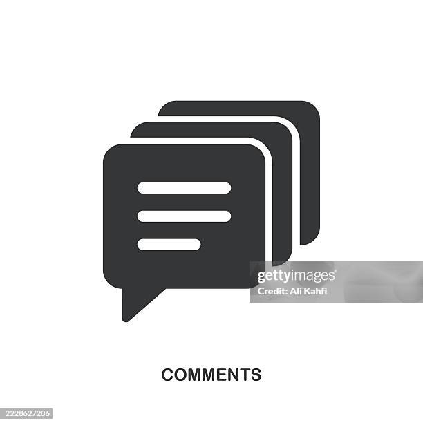 comments glyph solid icon. solid icon that can be applied anywhere, simple, pixel perfect and modern style. - translator stock illustrations