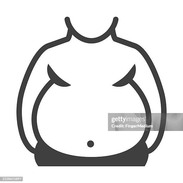 obesity vector icon - overweight stock illustrations