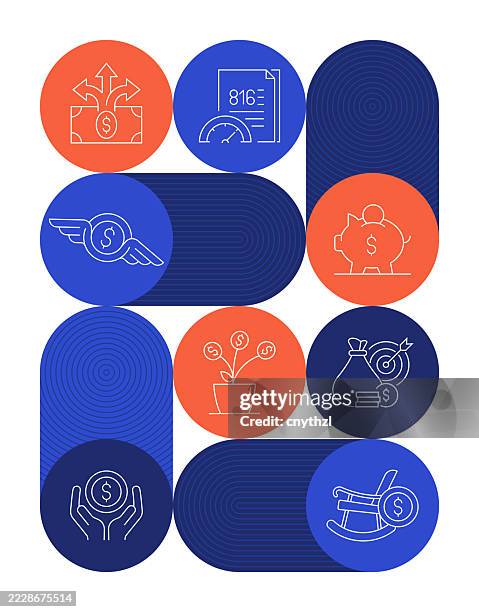 financial freedom concept banner design. savings, investment, budget, planning. - retirement planning stock illustrations
