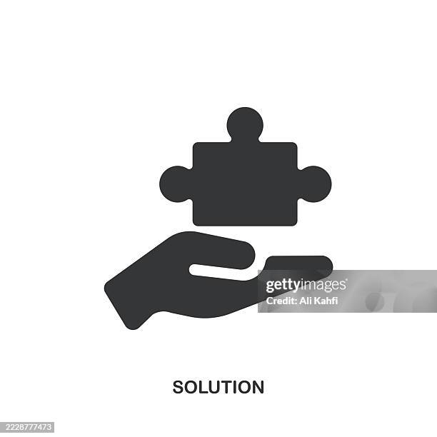 solution glyph solid icon. solid icon that can be applied anywhere, simple, pixel perfect and modern style. - rubix cube stock illustrations