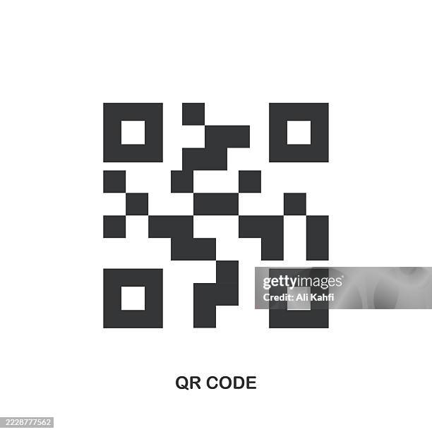 illustrazioni stock, clip art, cartoni animati e icone di tendenza di icona solida del glifo del codice qr. icona solida che può essere applicata ovunque, semplice, pixel perfetta e stile moderno. - qr code