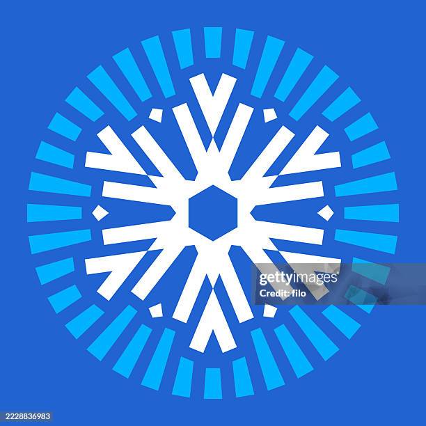 snowflake snow icon design element winter symbol - skiing stock illustrations
