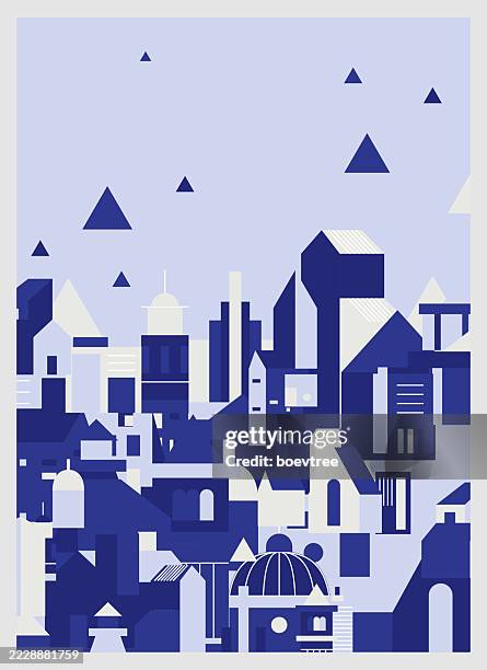 community building illustration background - community property development stock illustrations