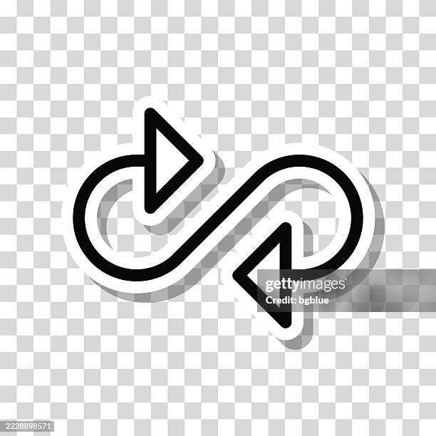 infinite. icon sticker on blank background - infinity symbol editable stock illustrations