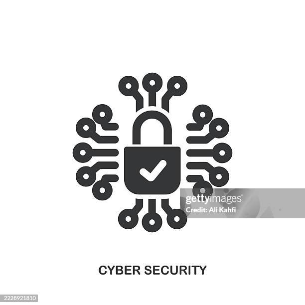 cyber security glyph solid icon. solid icon that can be applied anywhere, simple, pixel perfect and modern style. - data breach stock illustrations