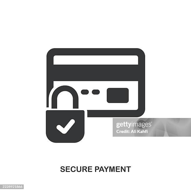 secure payment glyph solid icon. solid icon that can be applied anywhere, simple, pixel perfect and modern style. - security vault stock illustrations