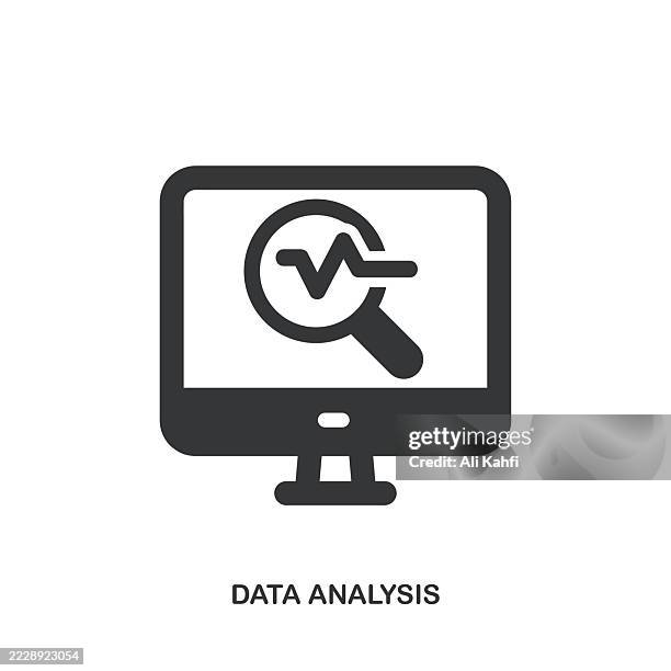 data analysis glyph solid icon. solid icon that can be applied anywhere, simple, pixel perfect and modern style. - application programming interface stock illustrations