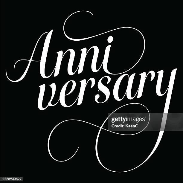 stockillustraties, clipart, cartoons en iconen met anniversary lettering. vector stock illustration - 50th wedding anniversary