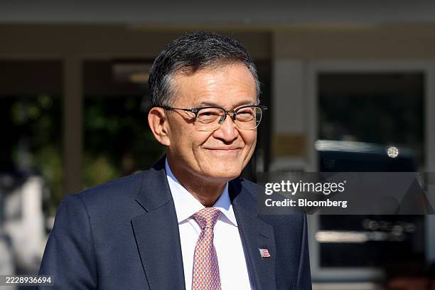 Lip-Bu Tan, chief executive officer of Intel Corp., departs following a meeting at the White House in Washington, DC, US, on Monday, Aug. 11, 2025....