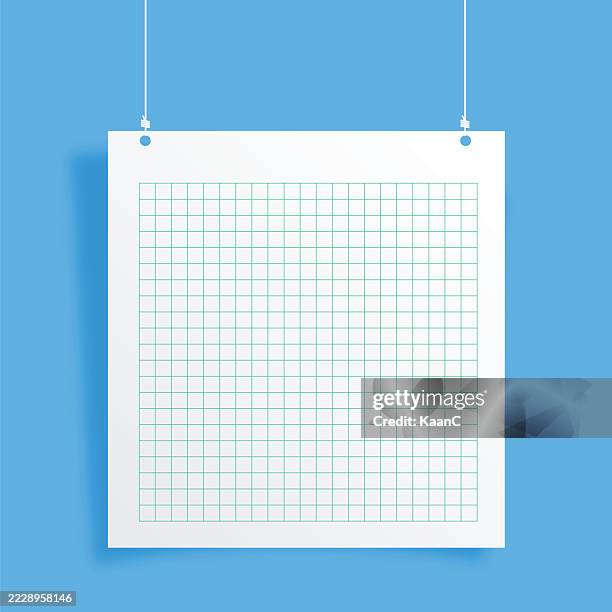 Hanging Graph Paper Background With Rope For Notes Or Education Design ...