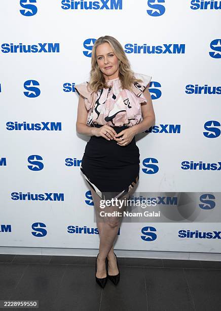 Alicia Silverstone visits the SiriusXM Studios on August 07, 2025 in New York City.