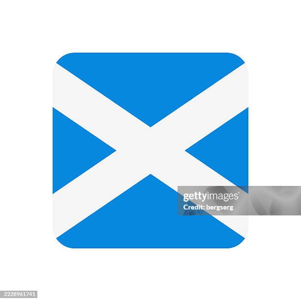 scotland flag. square flat icon. vector illustration - glasgow stock illustrations
