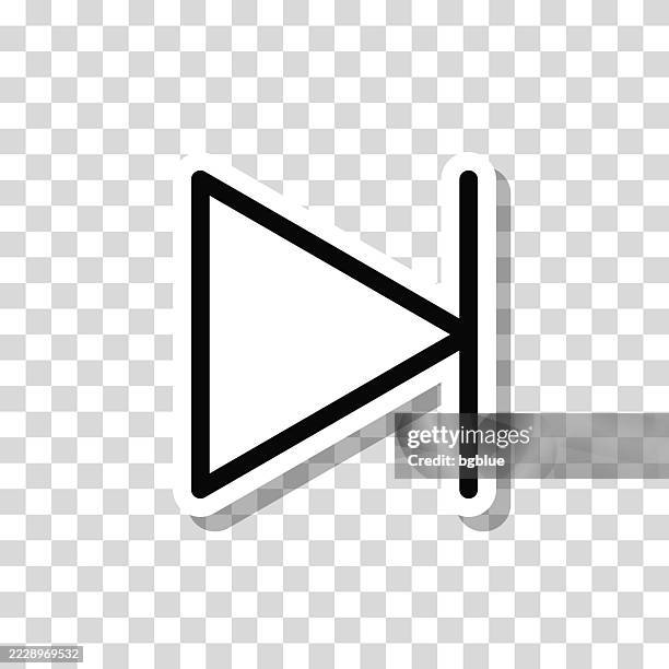 next. icon sticker on blank background - play button transparent background stock illustrations