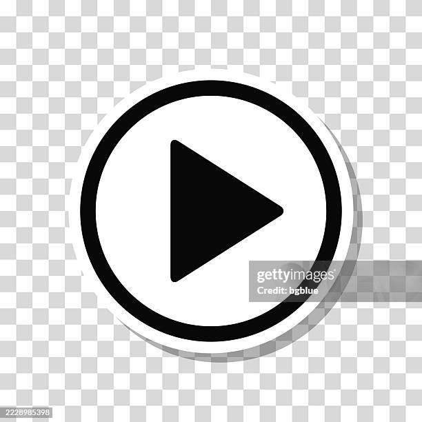 right button. icon sticker on blank background - play button transparent stock illustrations