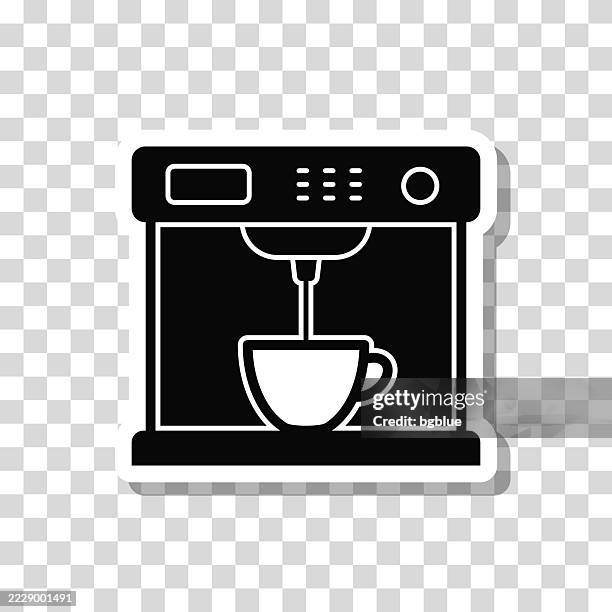 coffee machine. icon sticker on blank background - make a image with transparent background stock illustrations