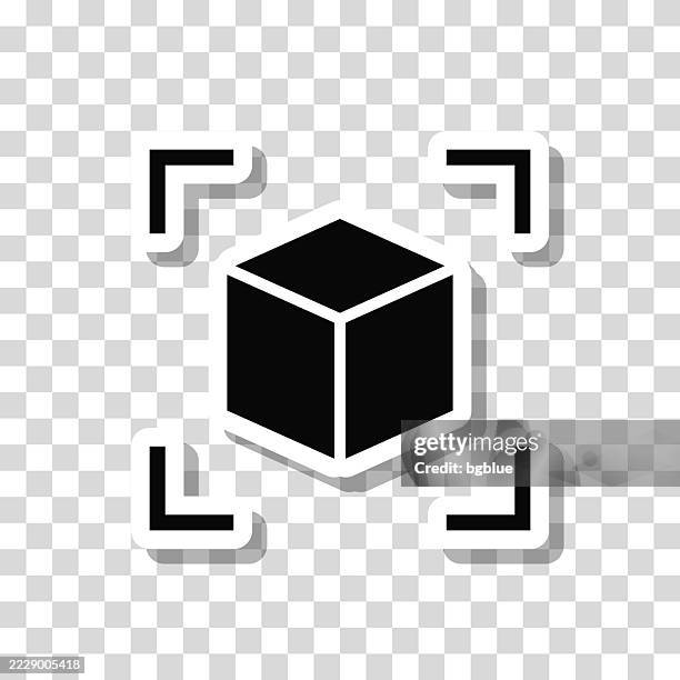 augmented reality. icon sticker on blank background - camera viewfinder stock illustrations