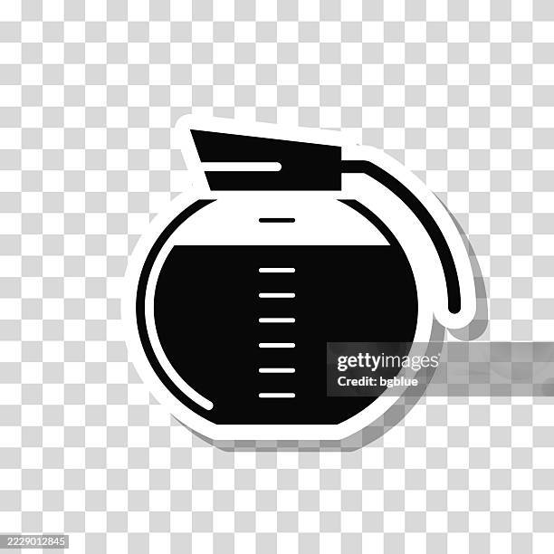 coffee maker. icon sticker on blank background - make a image with transparent background stock illustrations