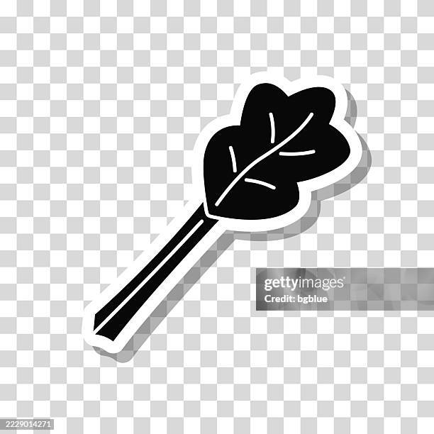rhubarb. icon sticker on blank background - rhubarb stock illustrations