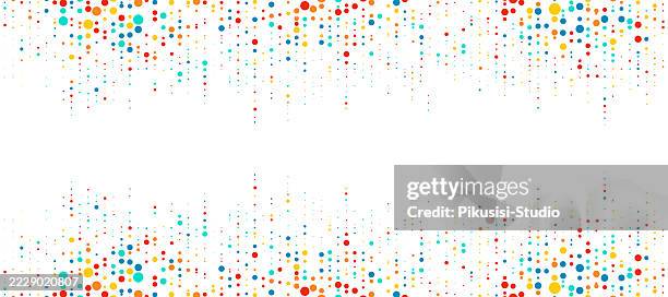abstract colorful dot border background with copy space, modern futuristic technology background. - data dots stock illustrations