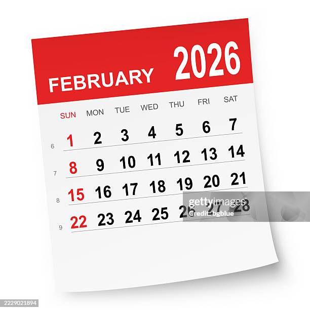 february 2026 calendar - february stock illustrations