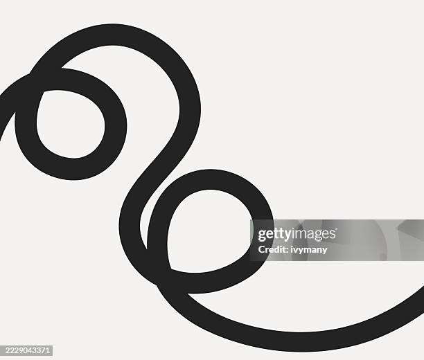 black and white hand drawn smooth motion curve doodle line - easy path stock illustrations
