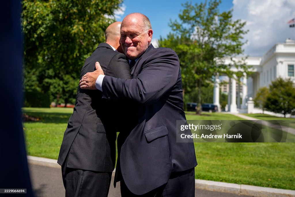 Newly Named Interim Federal Administrator Of D.C. Police Terry Cole Is Interviewed Outside The White House