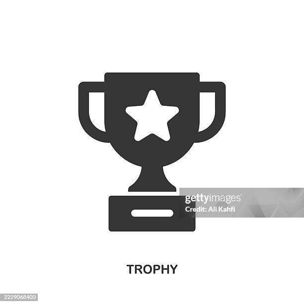 trophy glyph solid icon. solid icon that can be applied anywhere, simple, pixel perfect and modern style. - trophy stock illustrations