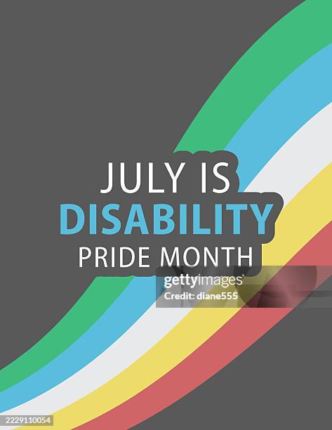 disability pride month website banner - americans with disabilities stock illustrations