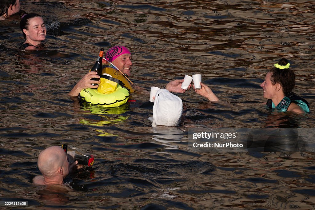 Demonstration to allow Swimming in the Spree River in Berlin, Germany