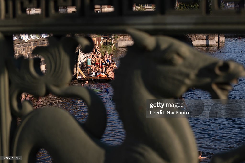 Demonstration to allow Swimming in the Spree River in Berlin, Germany