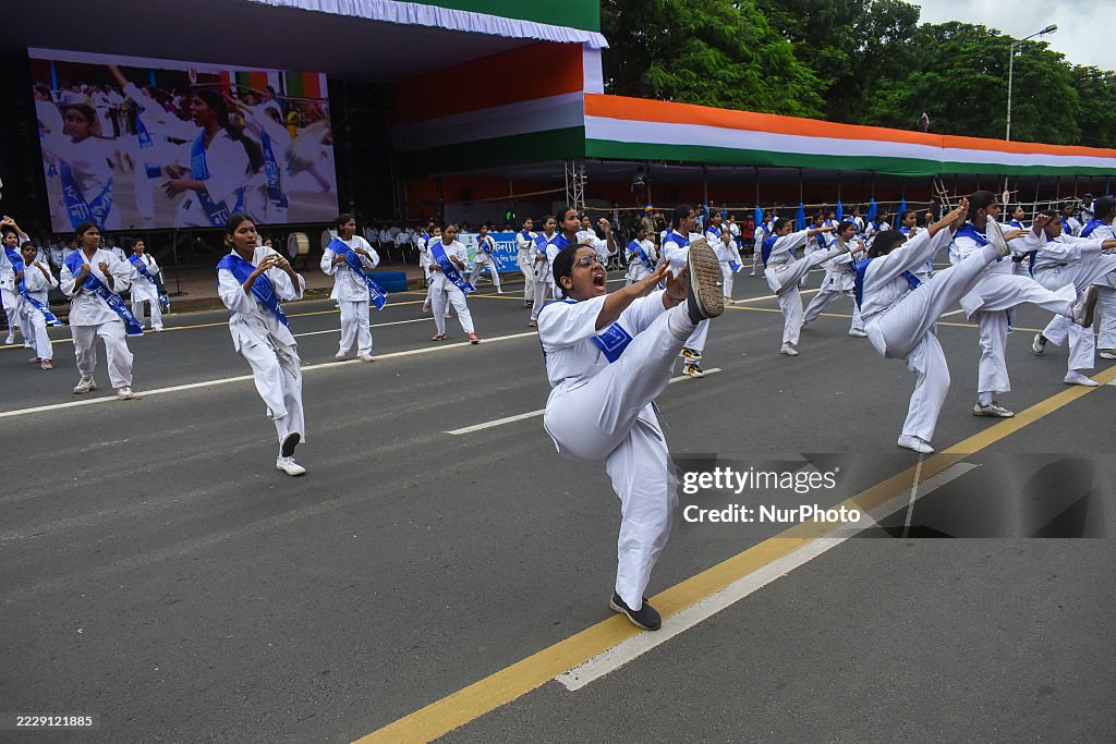 Final Dress Rehersel Parade Ahead Of Independence Day Celebration In India.