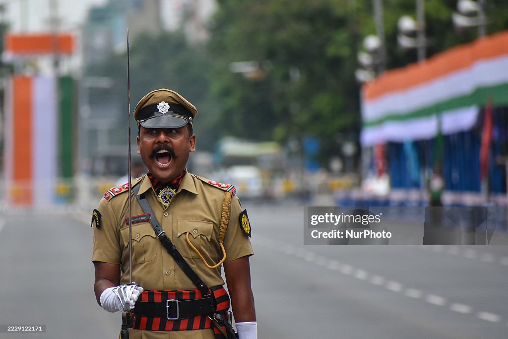 Final Dress Rehersel Parade Ahead Of Independence Day Celebration In India.