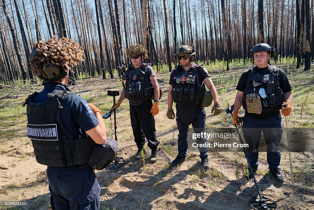 Ukraine Emergency Service Teams Clear Mines And Unexploded Ordinance