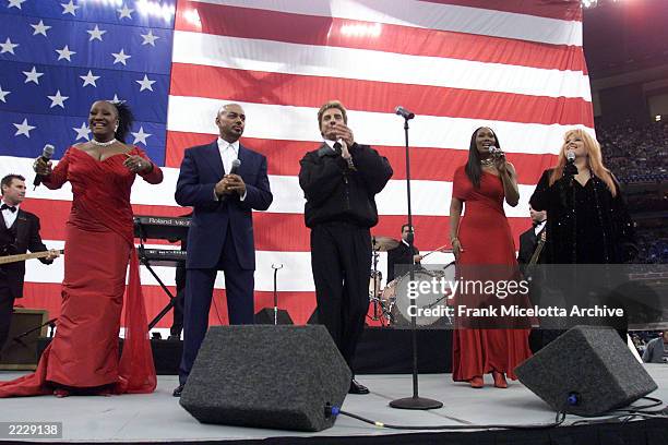 Patti LaBelle, James Ingram, Barry Manilow, Yolanda Adams, and Wynonna performing at the Super Bowl XXXVI - Pre Game Show at the Louisiana Superdome...