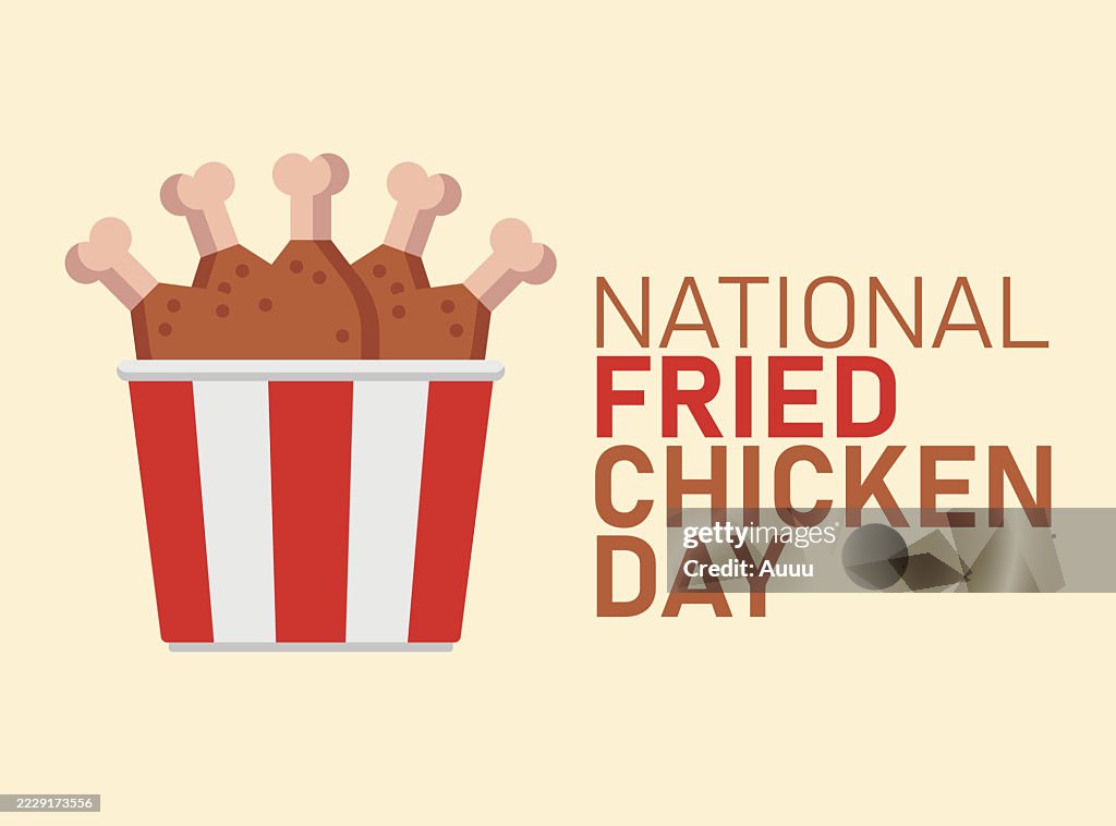 National Fried Chicken Day concept