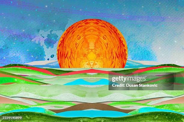 neverland's glimmering hills - force field stock illustrations