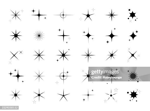stockillustraties, clipart, cartoons en iconen met twinkle stars vector illustration - glitters