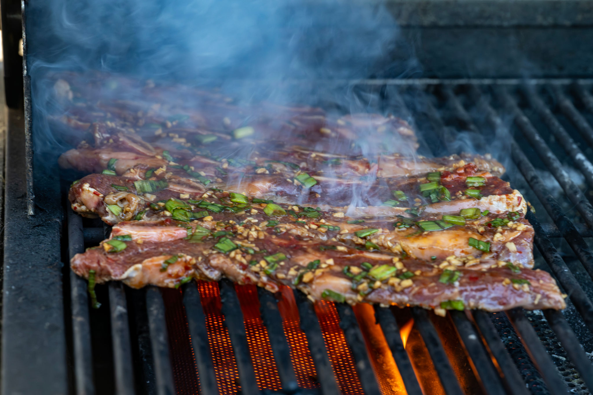 smoking ribs