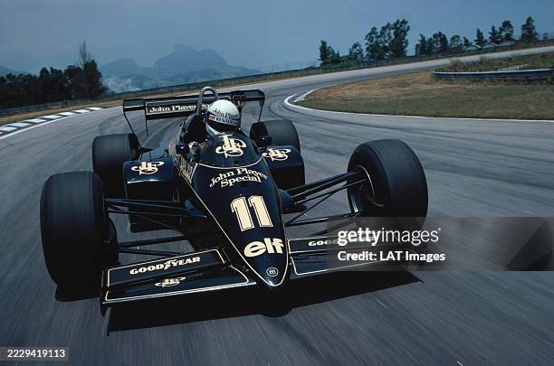 Brazilian Grand Prix.Jacarepagua, Rio de Janeiro, Brazil.23-25 March 1984.Elio de Angelis 3rd position.Ref-84 BRA 21.A Race Through Time exhibition...