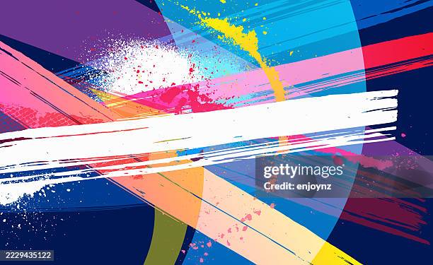 colorful abstract art painted background - mural stock illustrations