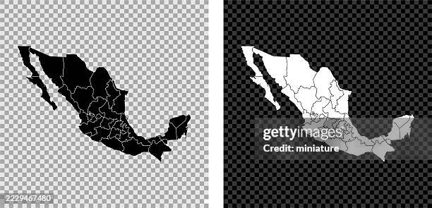 mexico map - mexico map stock illustrations