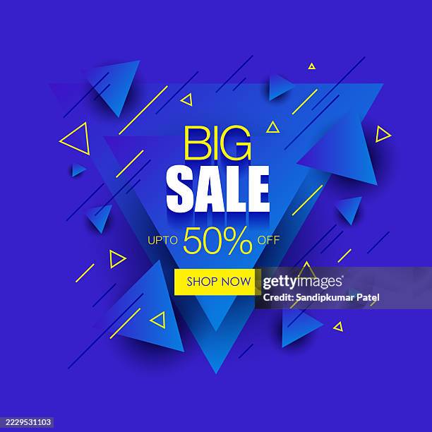 big sale discount offer design - flash sale stock illustrations