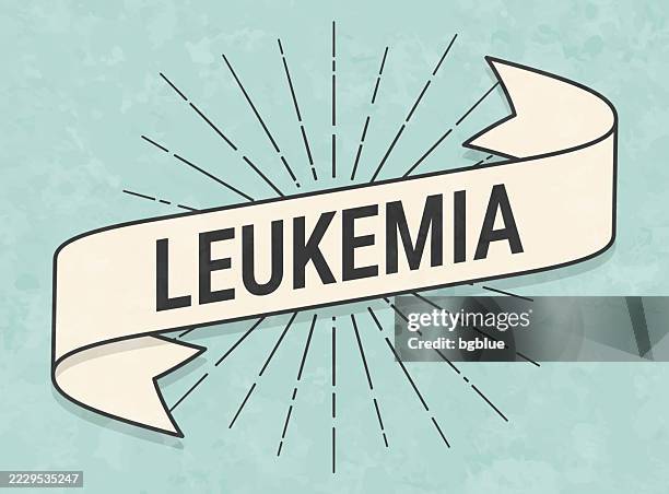 leukemia - banner in retro vintage style - old textured paper - bone marrow stock illustrations